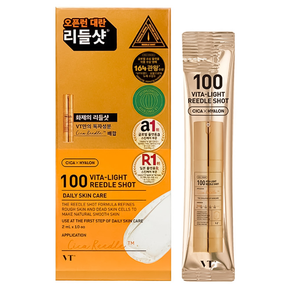 Бустер-сыворотка с микроиглами и витамином C VT Cosmetics Vita-Light Reedle Shot 100, 2 мл